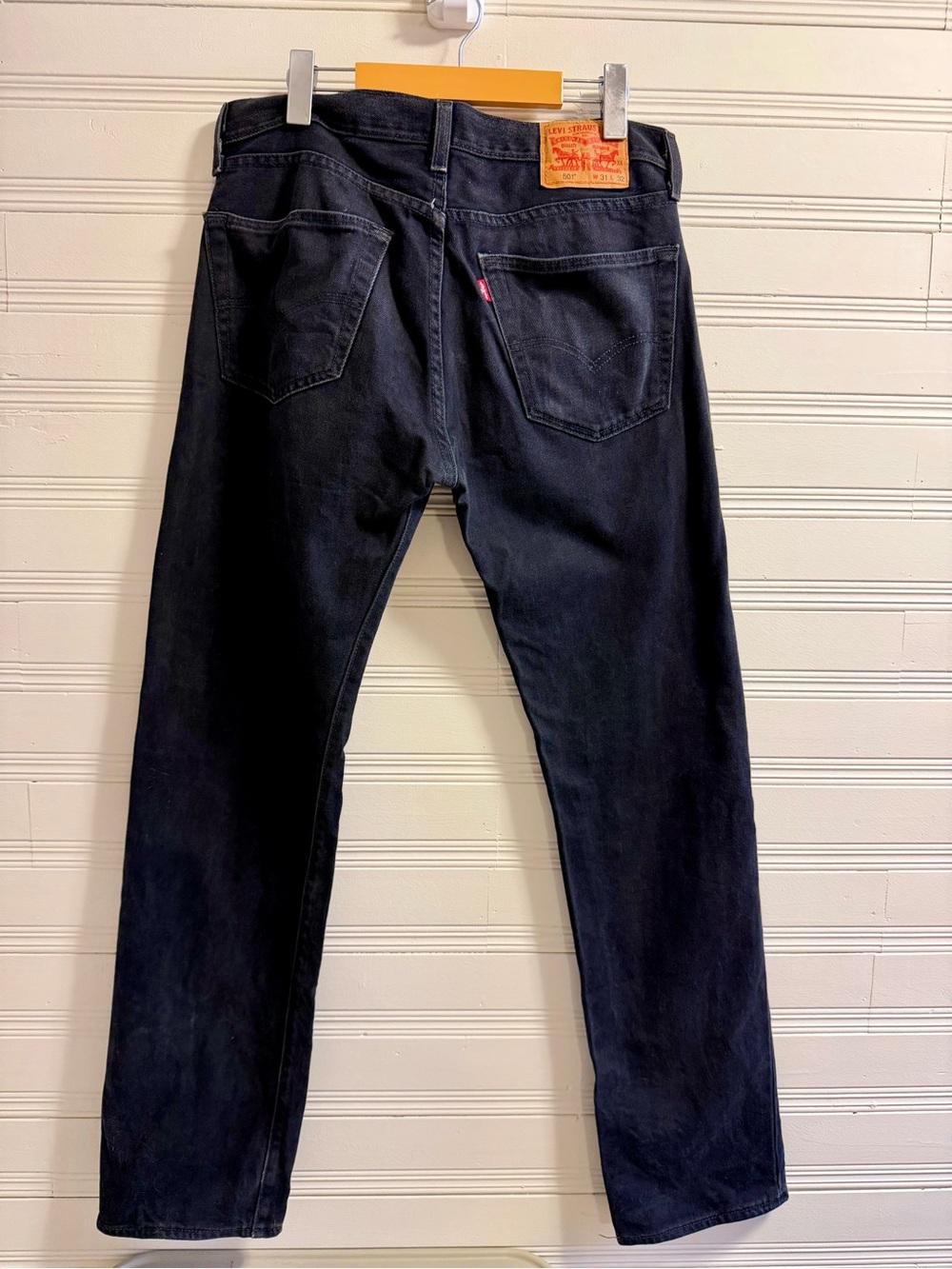 Levi’s 501 Original Fit Black Button Fly Jeans Men’s W31 L32 Made in Mexico